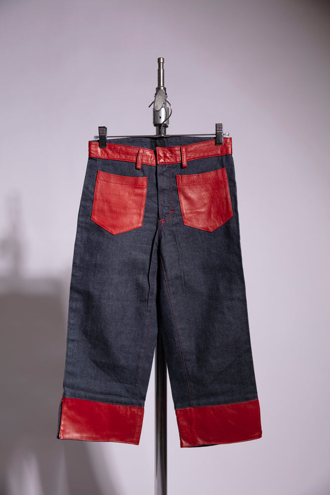 D&G Leather and Denim Capris