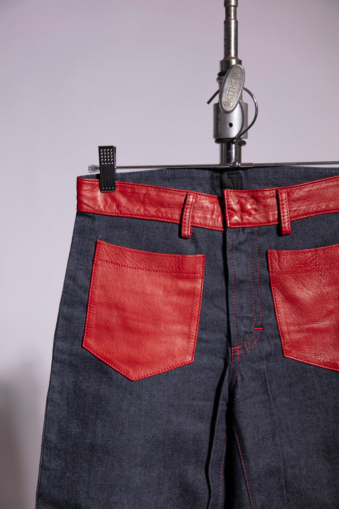 D&G Leather and Denim Capris