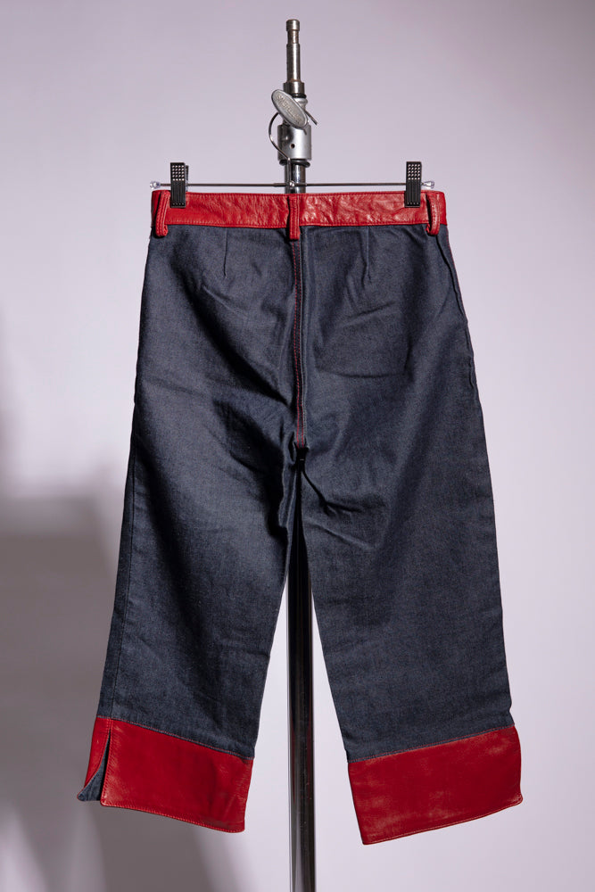 D&G Leather and Denim Capris