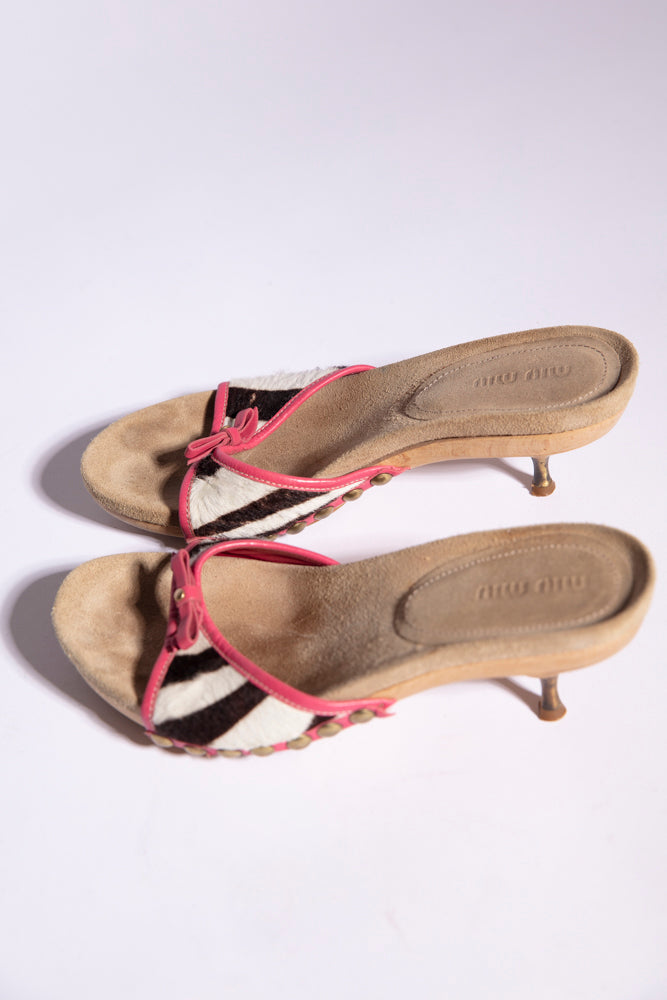 Miu Miu Zebra Kitten Heels