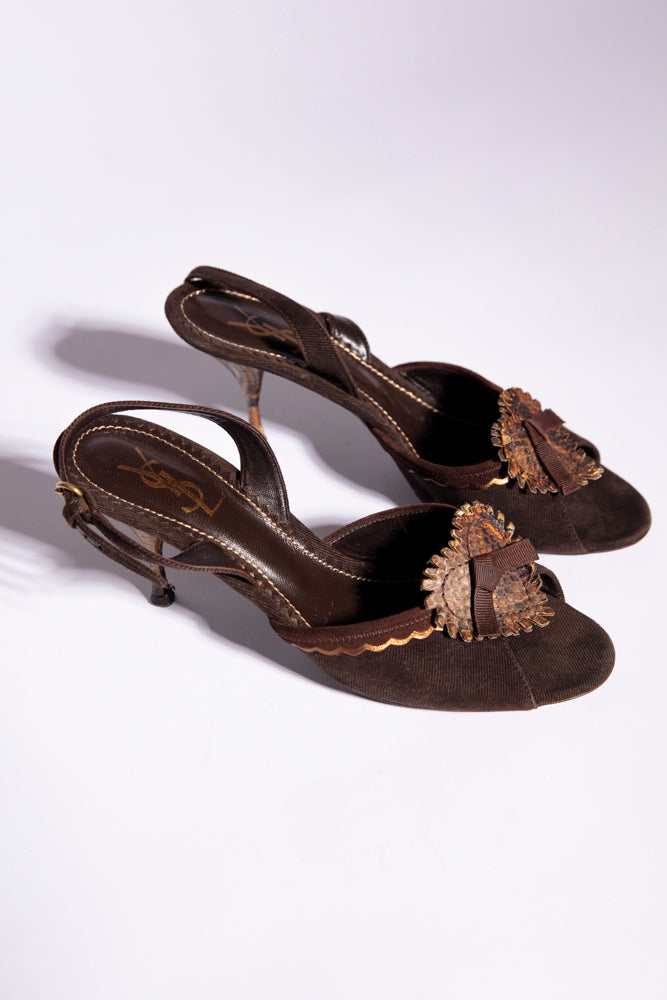 YSL Heart Slingback