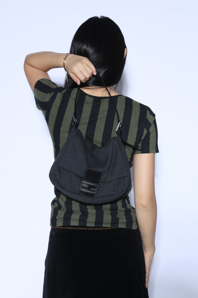 Fendi Grey Knit Mama Baguette