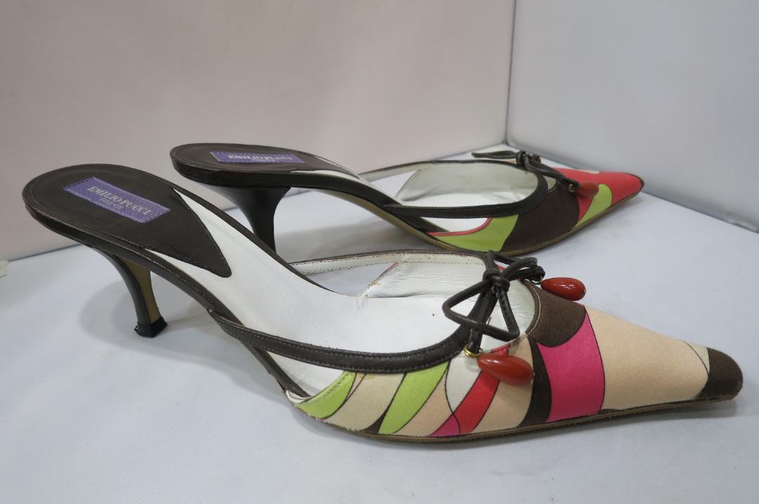 Emilio Pucci Pink Mules