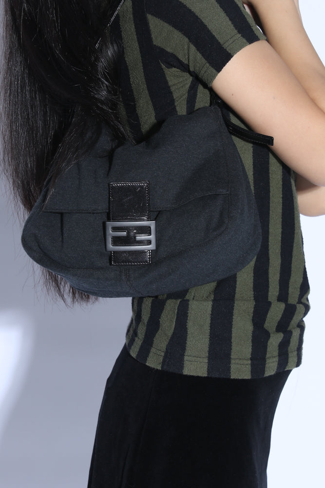 Fendi Grey Knit Mama Baguette