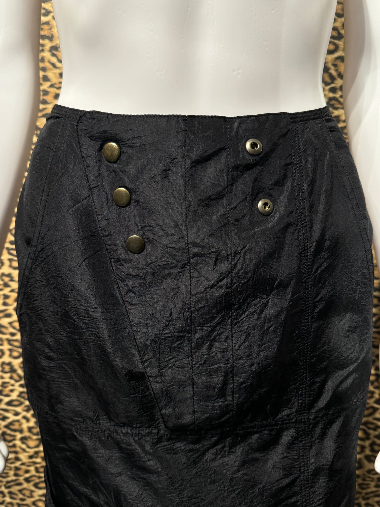 Yves Saint Laurent Silk Cargo Skirt