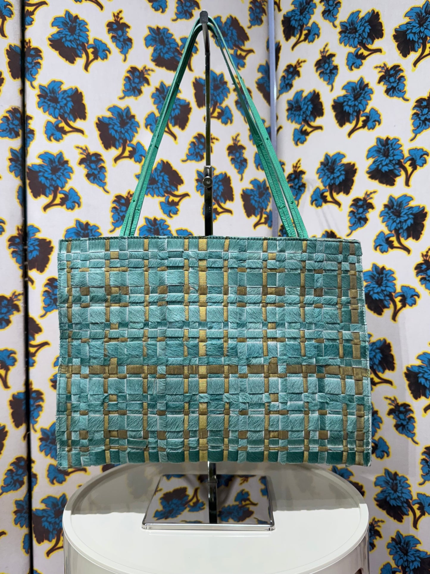 Bottega Veneta S/S 2000 Ponyhair Woven Bag