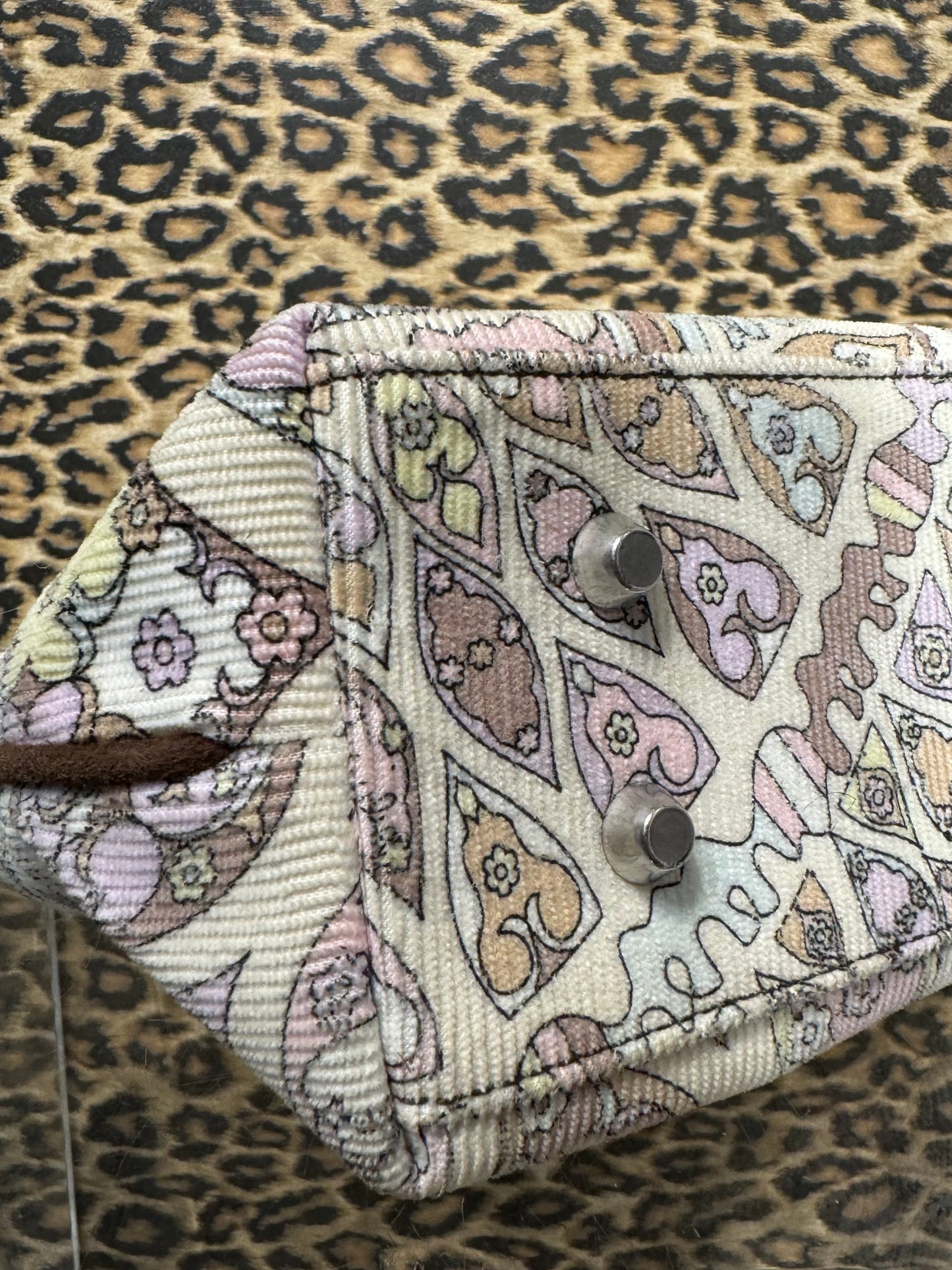 Emilio Pucci Corduroy Mini Tote