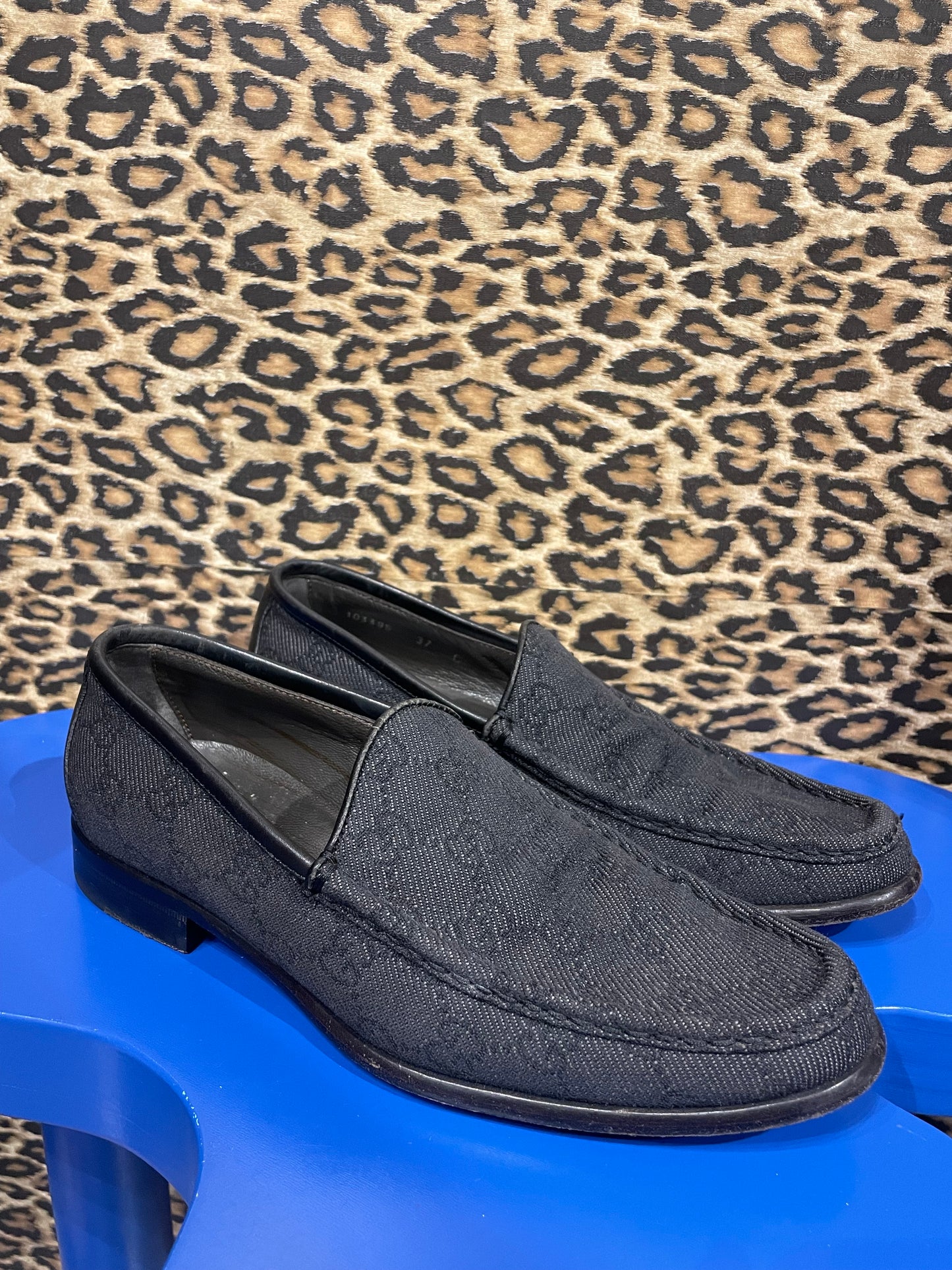 Gucci Canvas Monogram Loafers 37