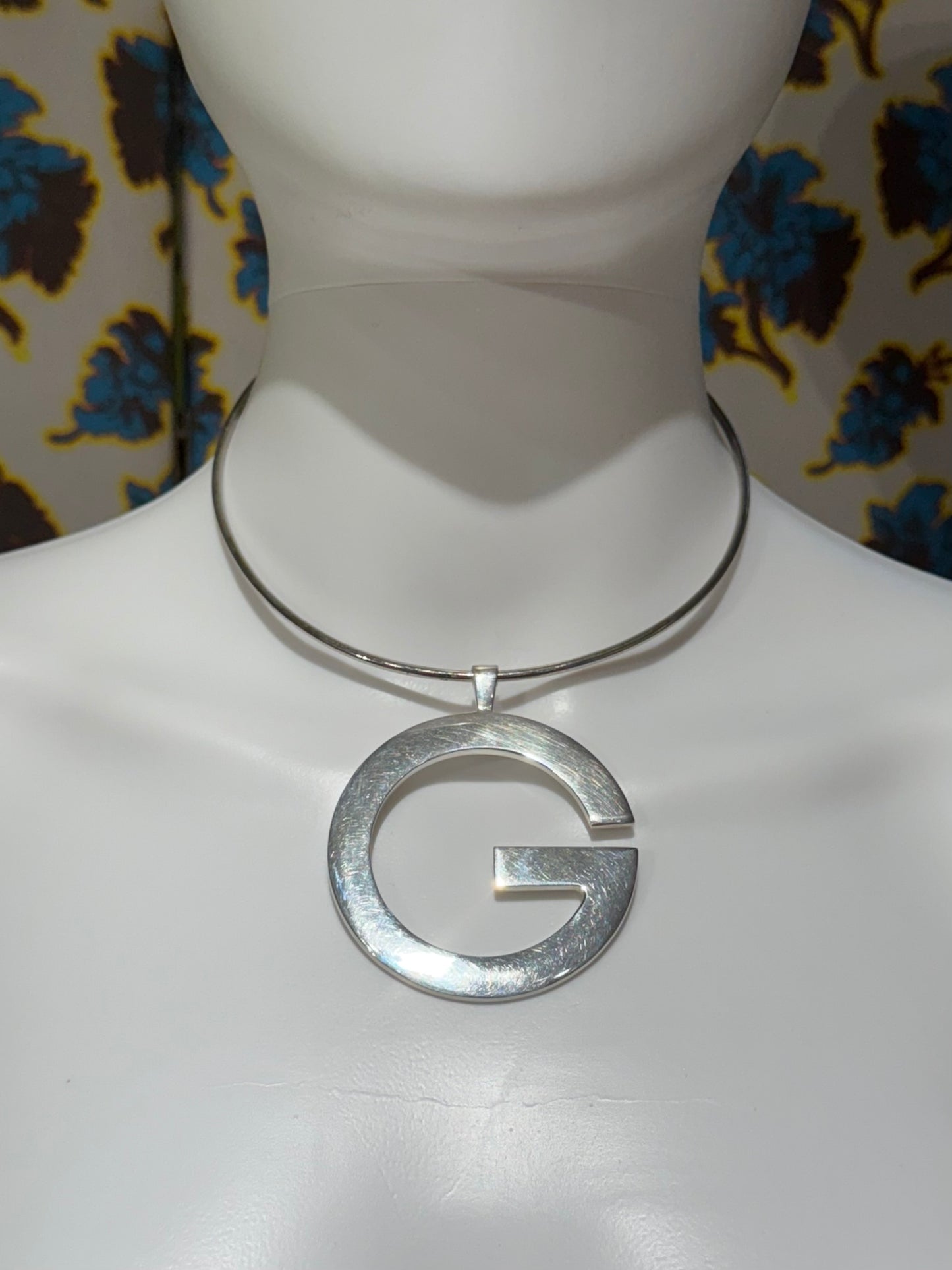 Gucci S/S 1996 Sterling Silver ‘G’ Choker