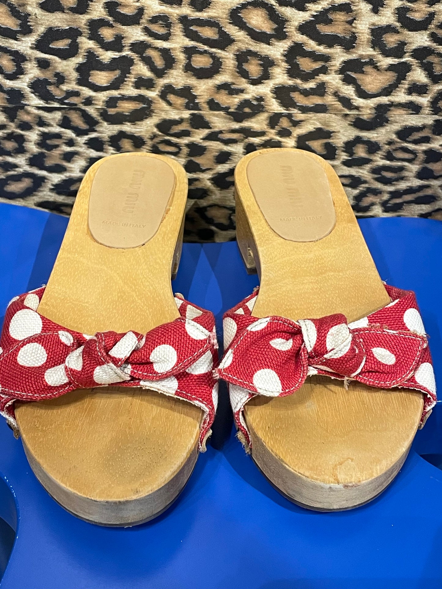 Miu Miu Polka Dot Clogs 37.5