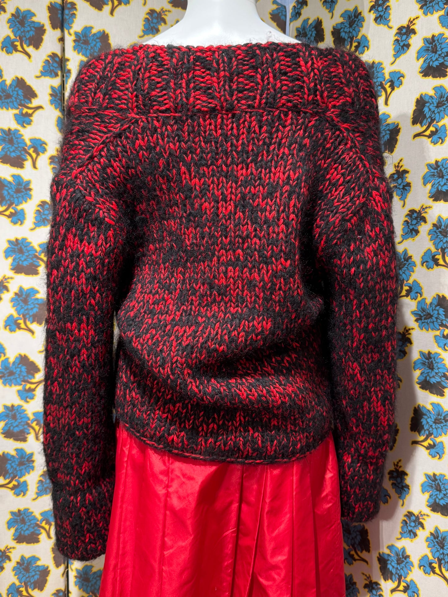 Dolce & Gabbana F/W 2001 Red V-Neck Sweater