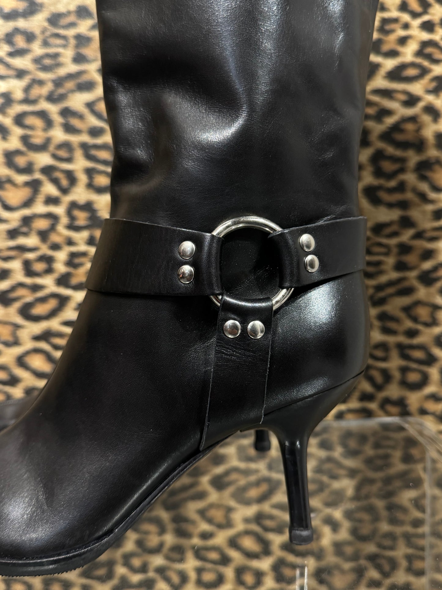 Sergio Rossi Black Harness Boots 36.5