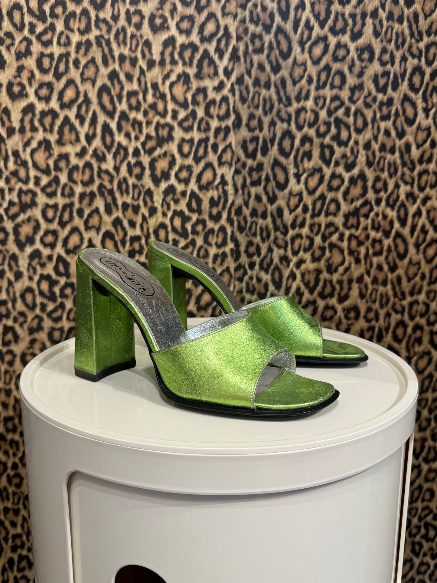 Free Lance Paris Green Mules 36