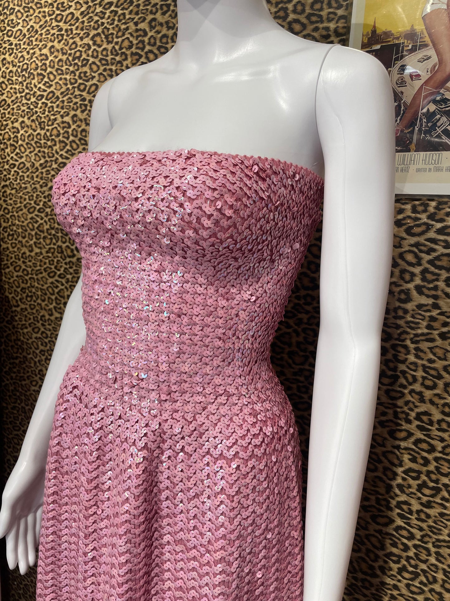 1990’s Pink Sequin Strapless Dress