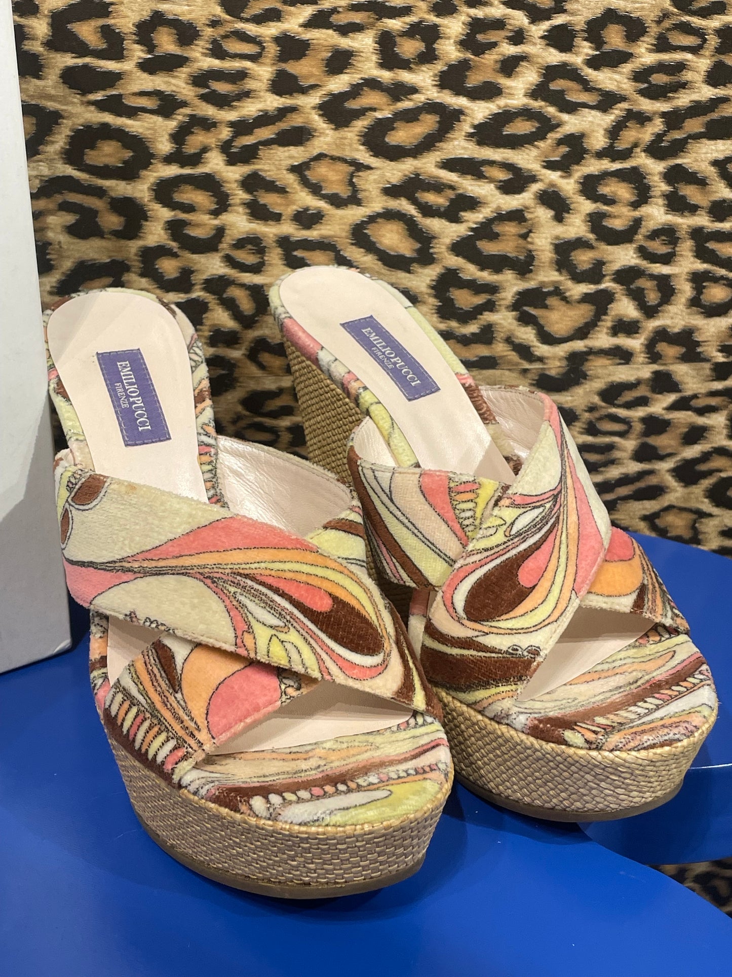 Emilio Pucci Velvet Wedge 36.5