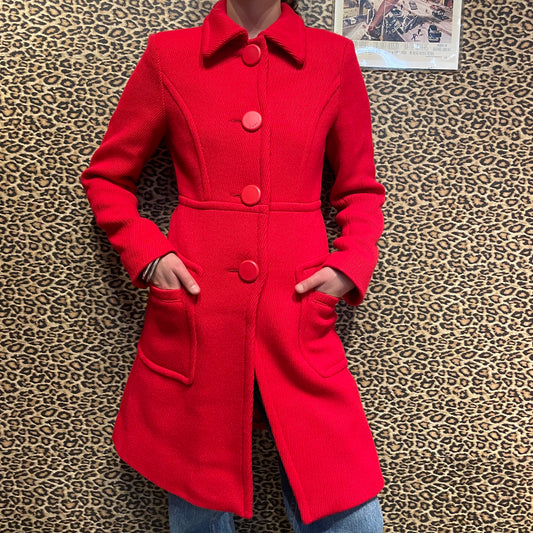 Miss Sixty Red Knit Coat