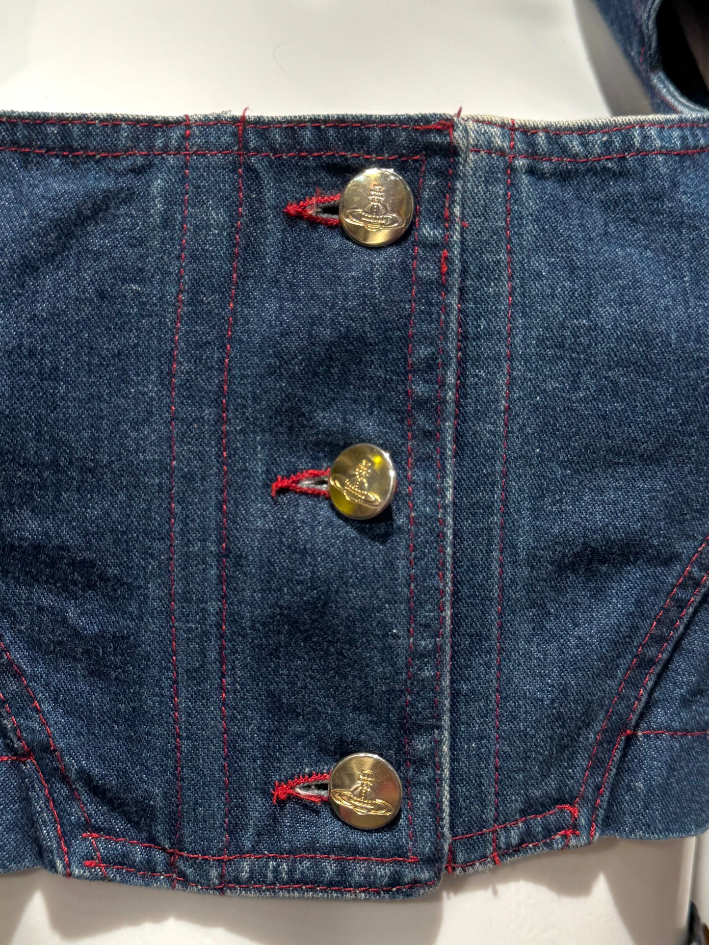 Vivienne Westwood Red Label Denim Cropped Vest