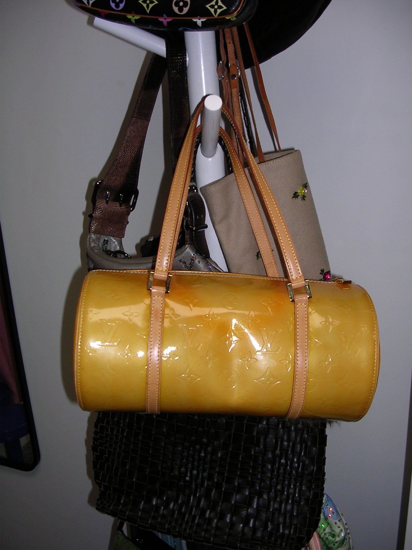 Louis Vuitton Yellow Vernis Bedford Bag