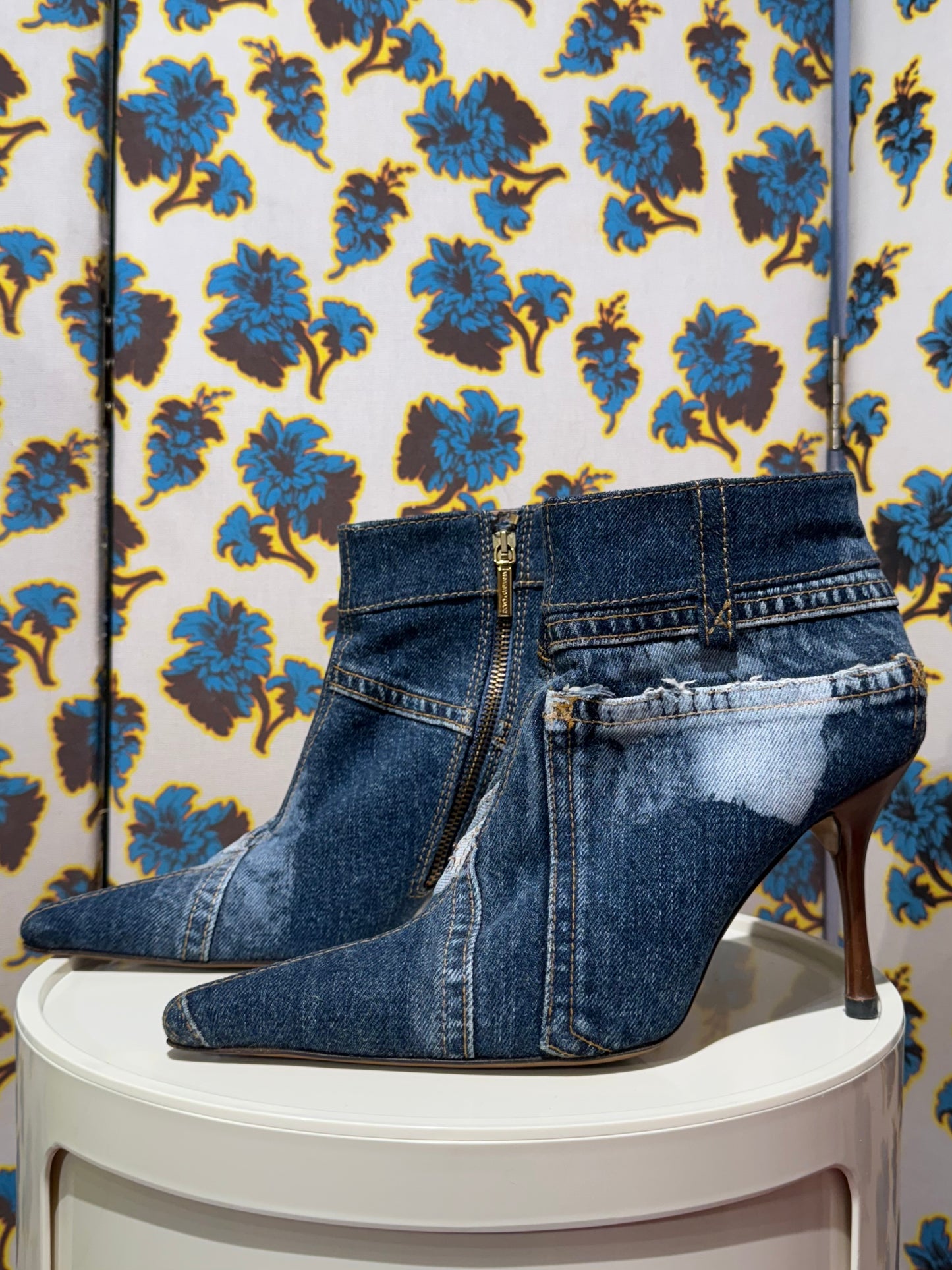 Dolce & Gabbana F/W 2001 Denim Booties 40