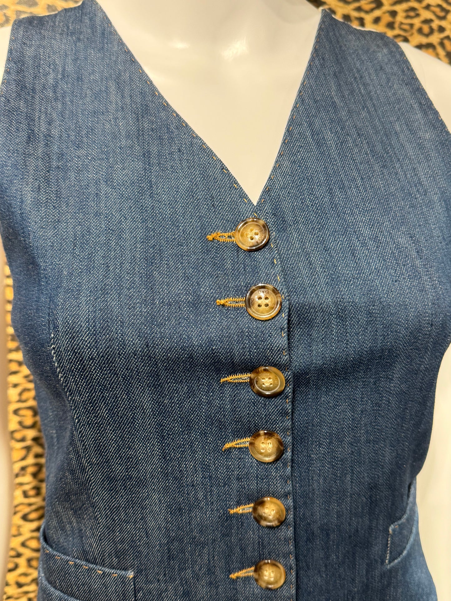 D&G Denim Waistcoat