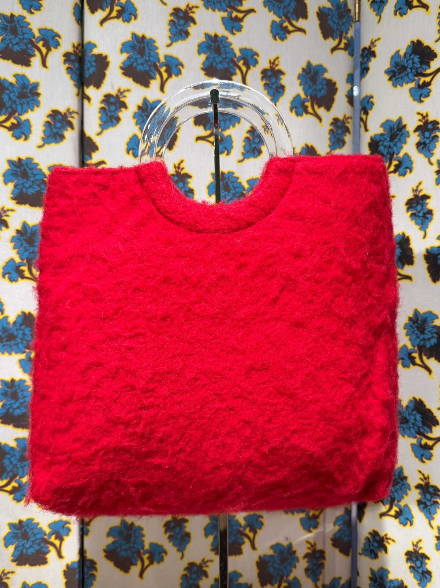 Courréges Red Fuzzy Bag