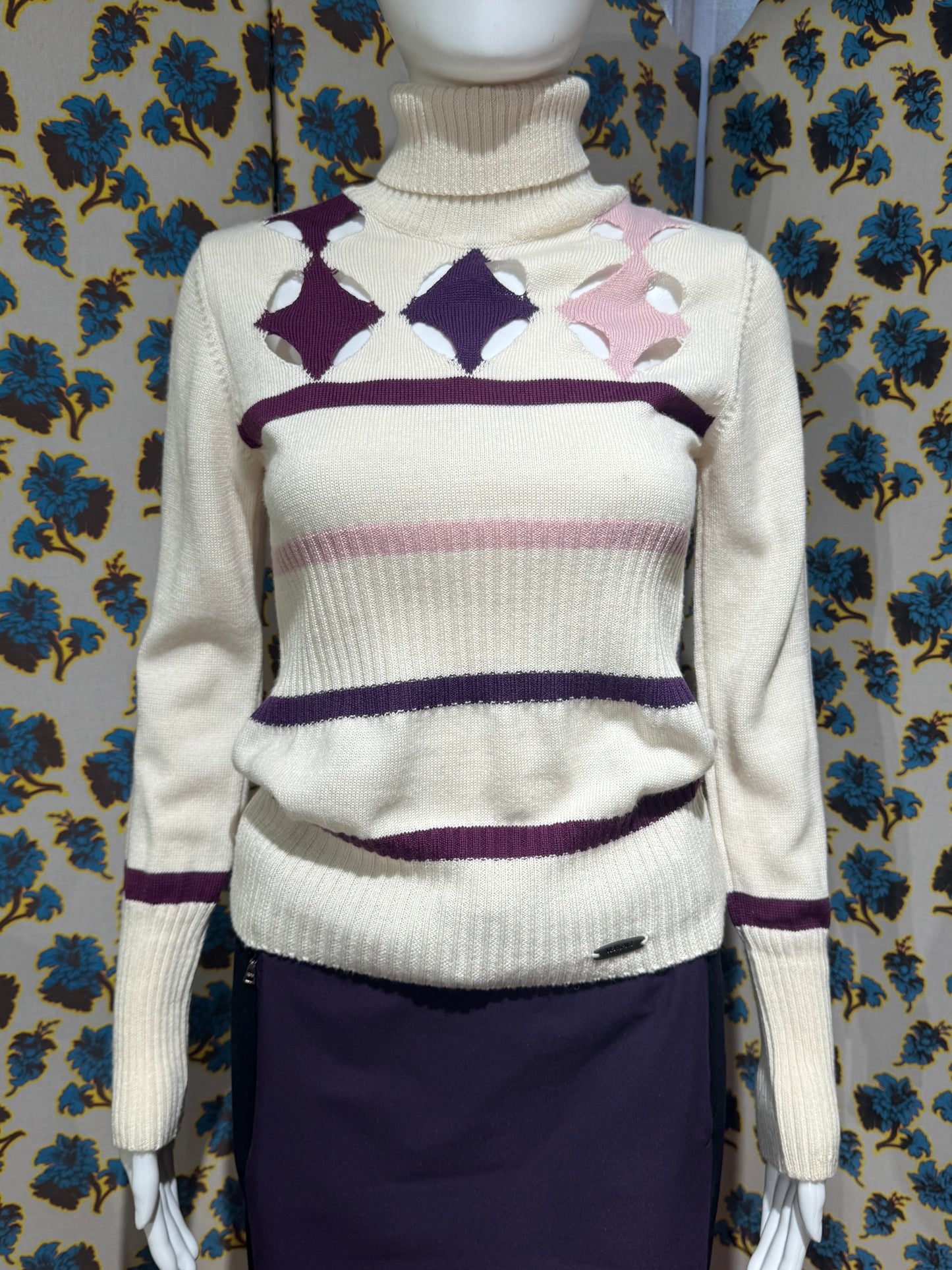 Versace Jeans Cut Out Turtleneck