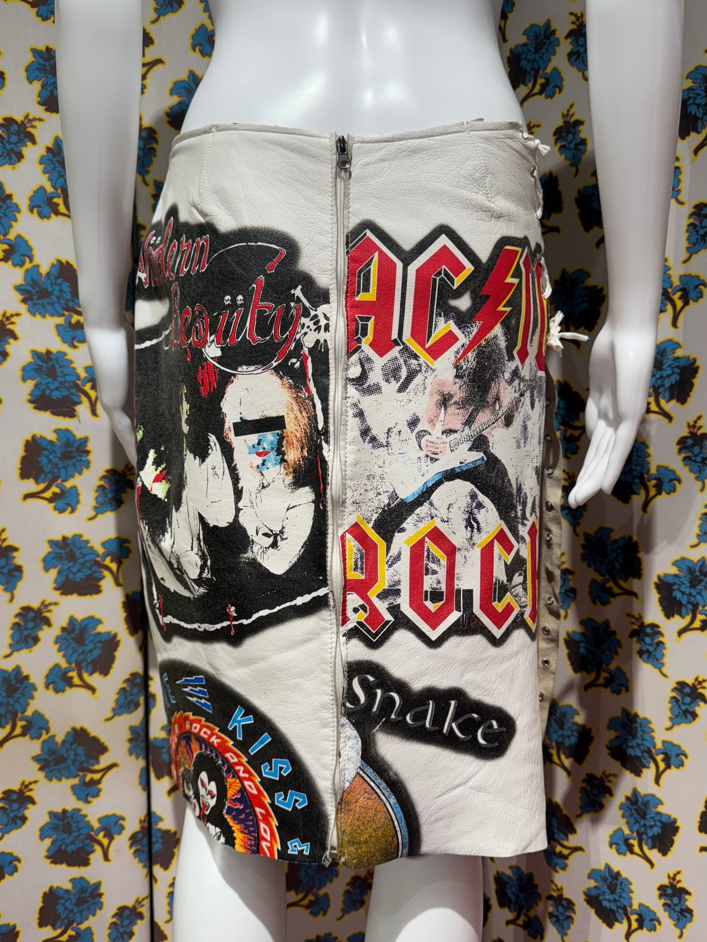 D&G F/W 2001 Leather Rock Skirt