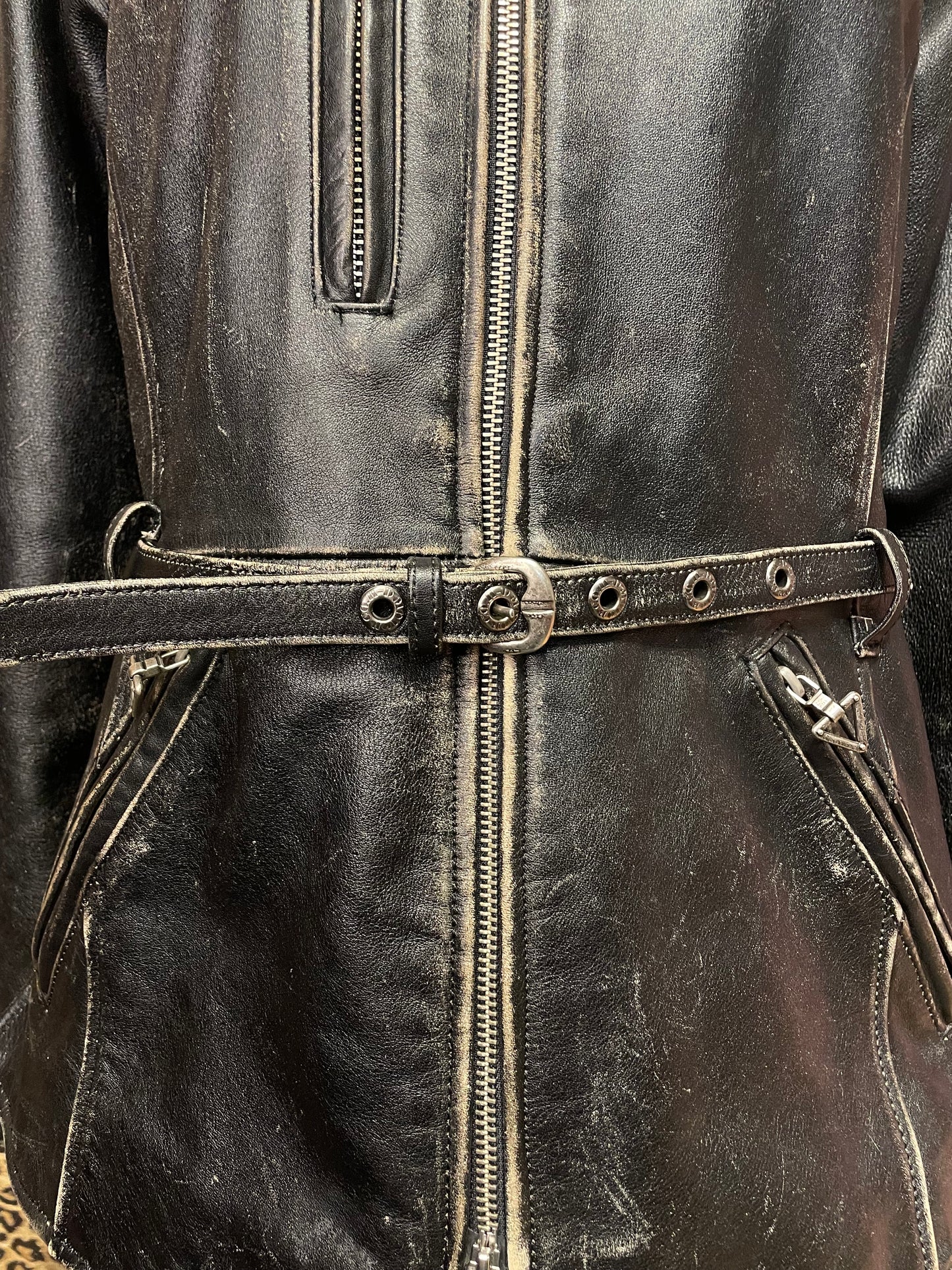 Harley Davidson Belted Leather Jacket