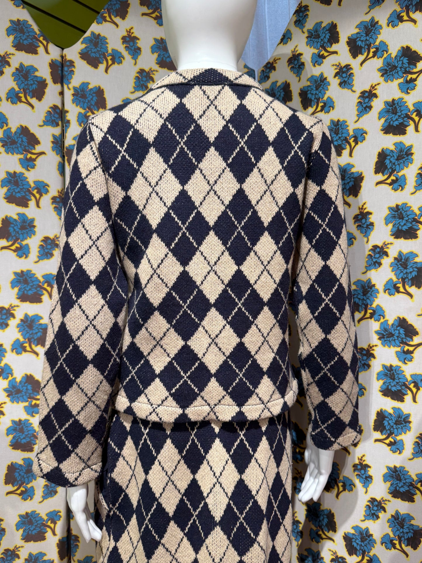 Comme des Garçons 1996 Argyle Wool Skirt Set