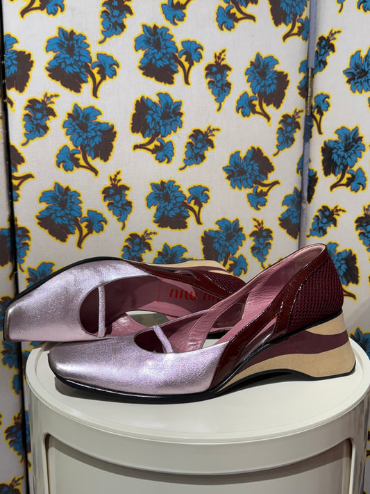 Miu Miu S/S 2000 Metallic Wedge
