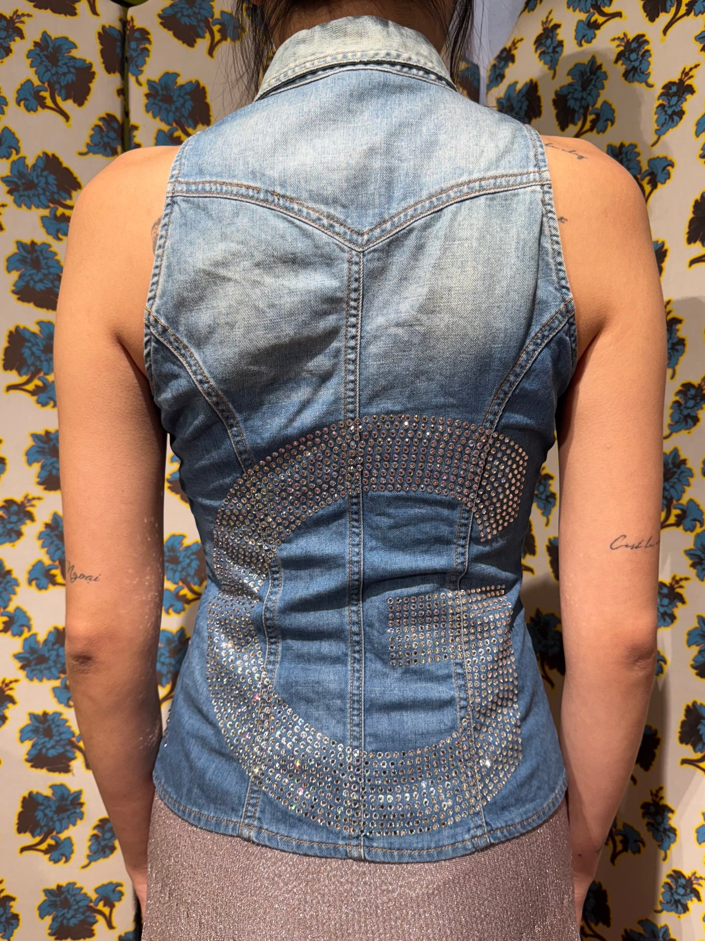 D&G Denim Swarovski Button Down