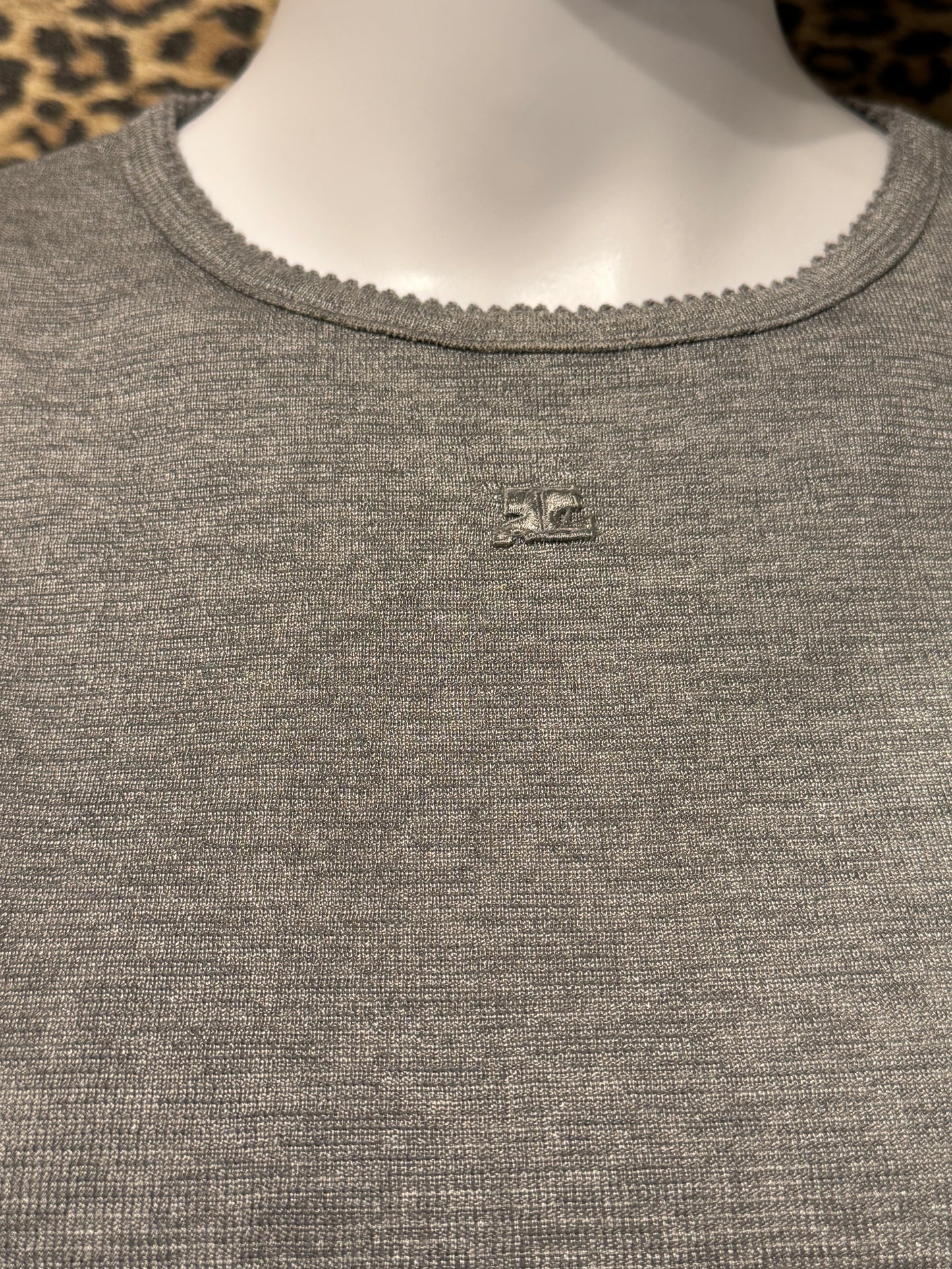 Courrèges Grey Cardigan Set