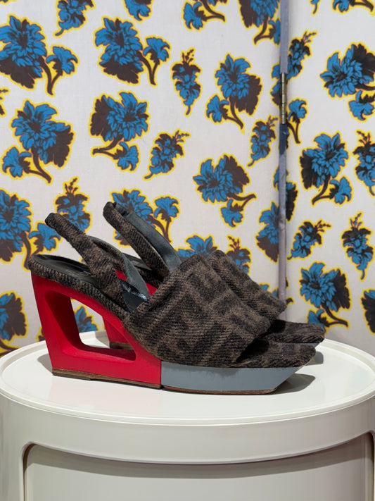 Fendi F/W 1999 Zucca Wedge