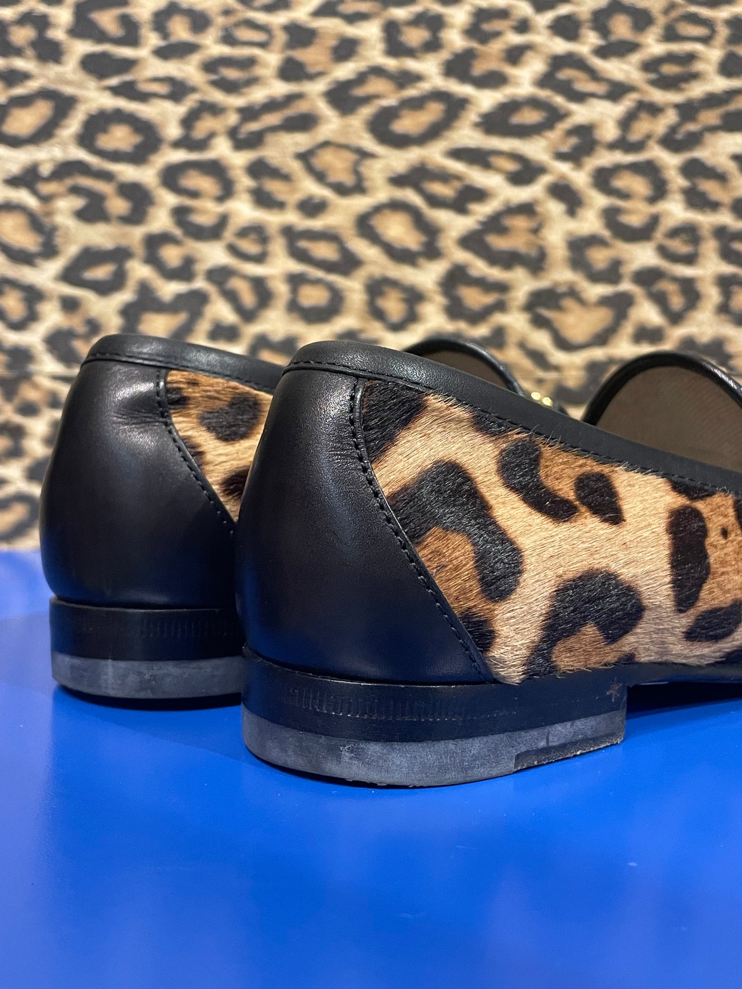 Gucci Cheetah Pony-hair Loafers 36.5