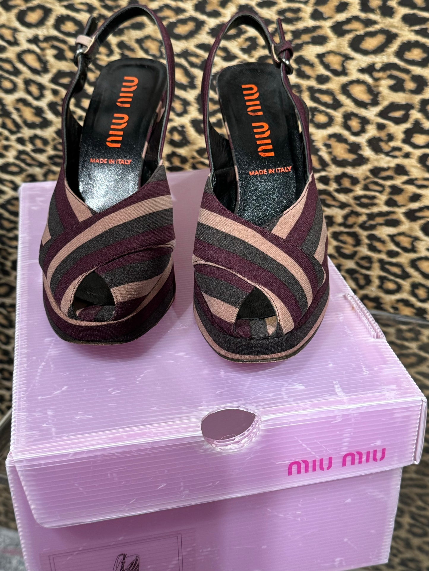 Miu Miu F/W 2000 Striped Pumps 38