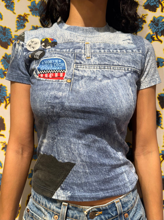 Dior F/W 2001 Denim Print Tee