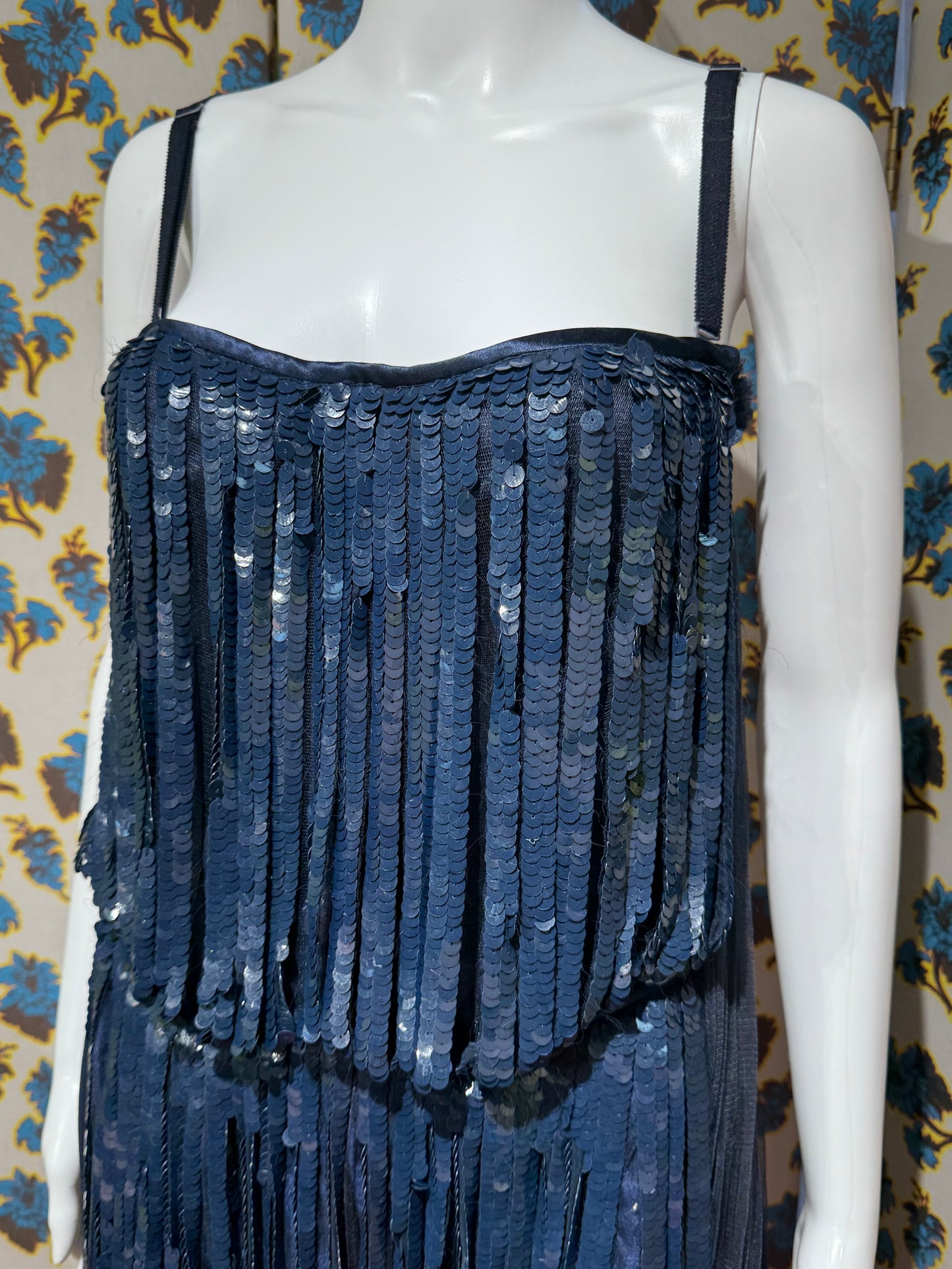 La Petite Salope Blue Sequin Corset Dress