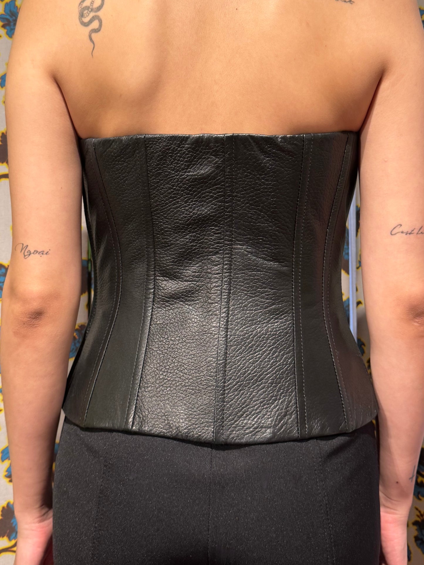 Voyage Leather Fleur de Lis Corset