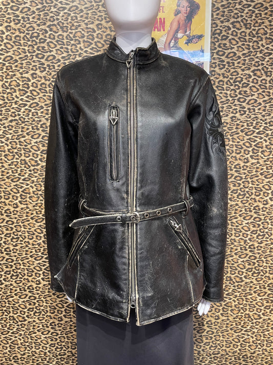 Harley Davidson Belted Leather Jacket