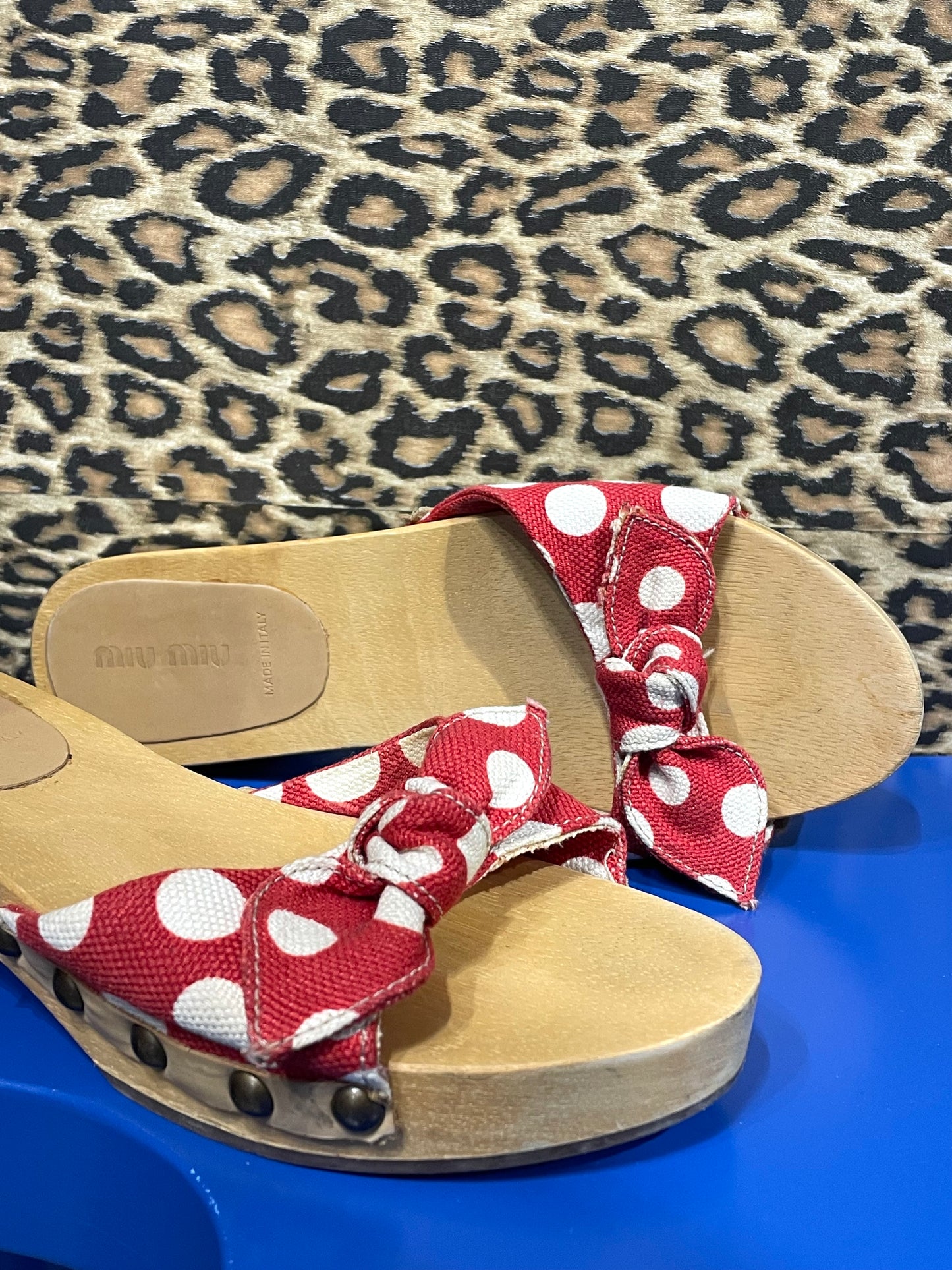 Miu Miu Polka Dot Clogs 37.5