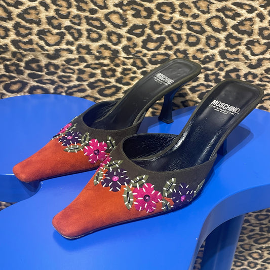Moschino Cheap and Chic Flower Mules 38