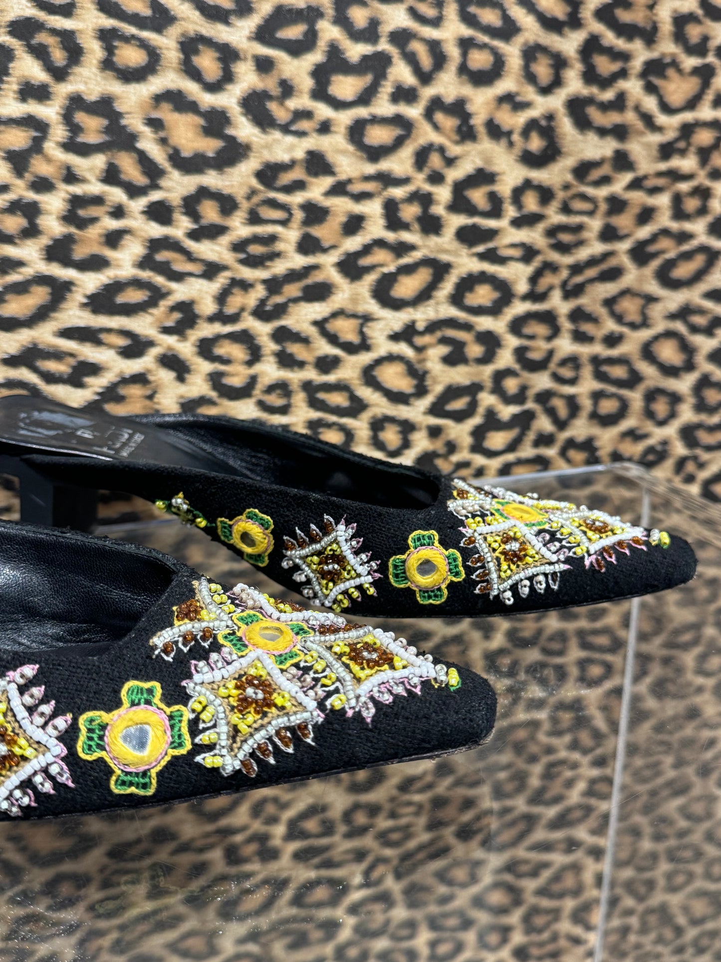 Fendi Beaded Mules 6