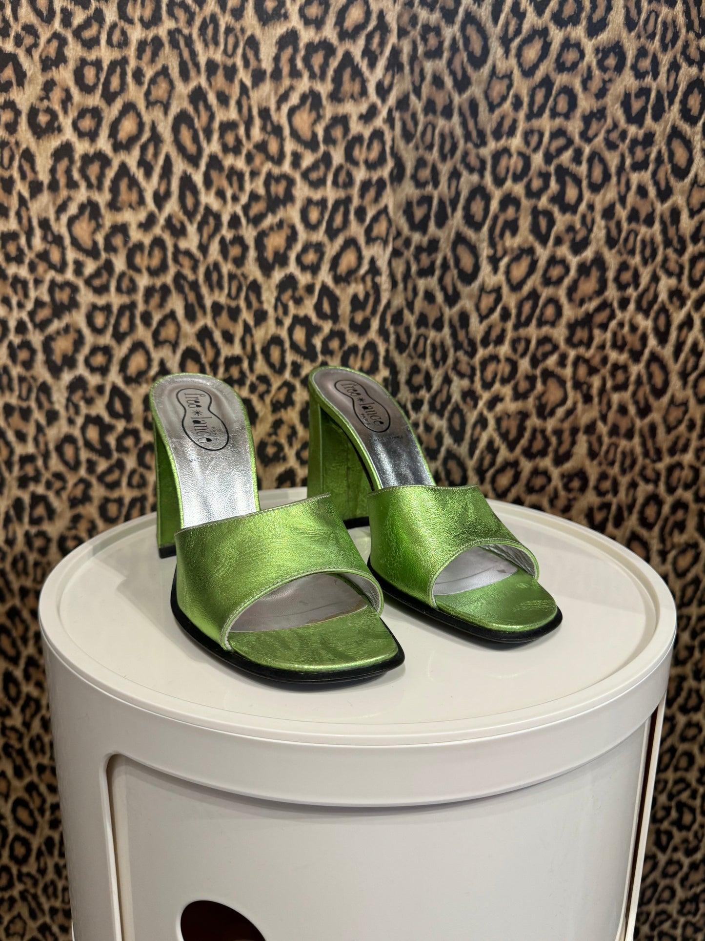 Free Lance Paris Green Mules 36