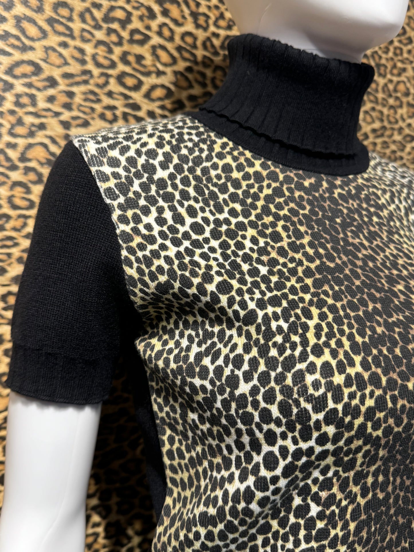 D&G Cheetah Knit Turtleneck