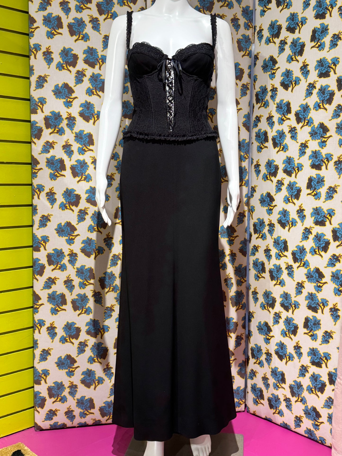 Moschino Cheap and Chic Black Corset Gown