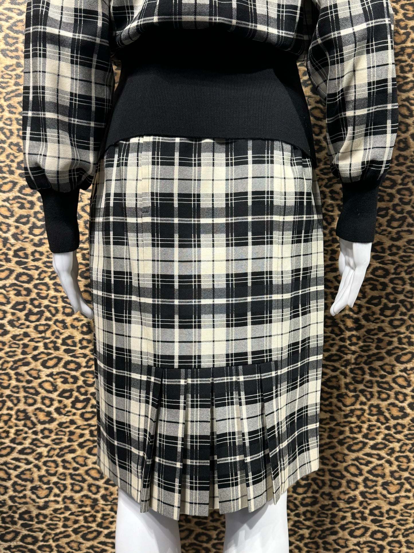 Courrèges Black and White Plaid Set