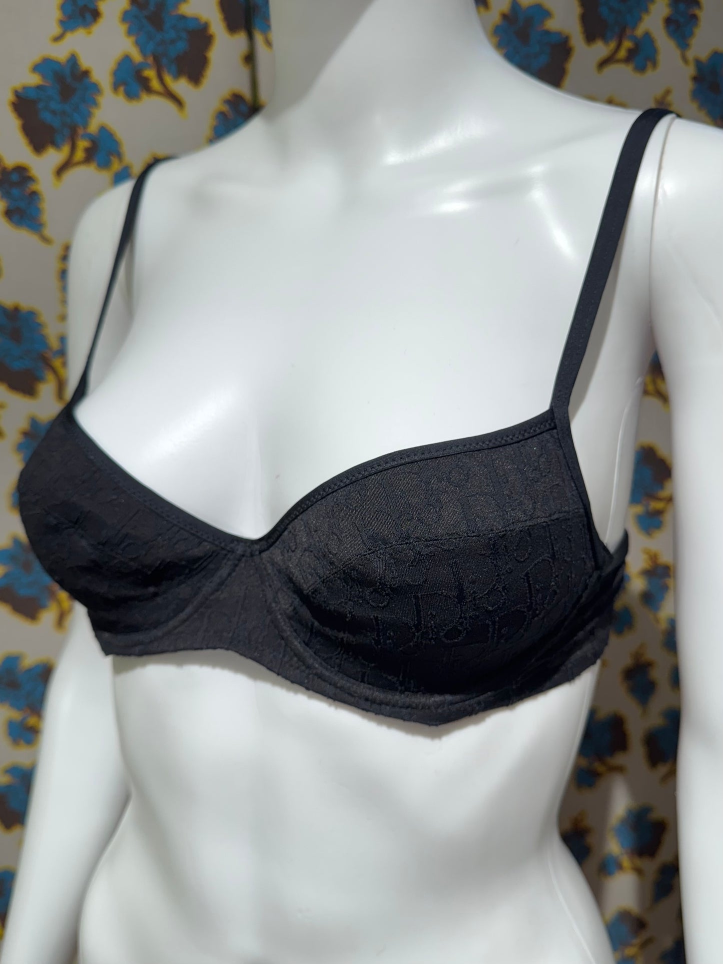 Dior Black Monogram Bra