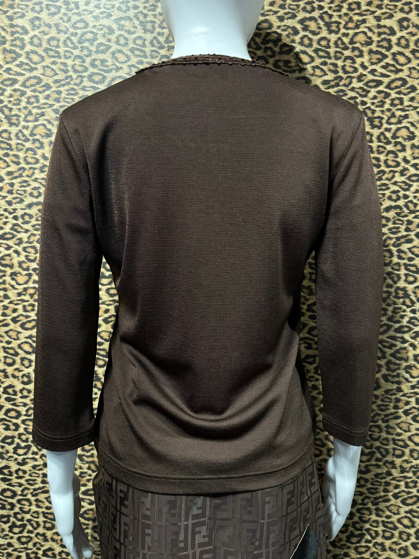 Courrèges Brown Cardigan Set