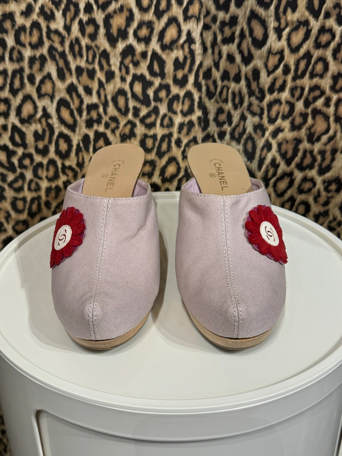 Chanel Pink Clogs 37