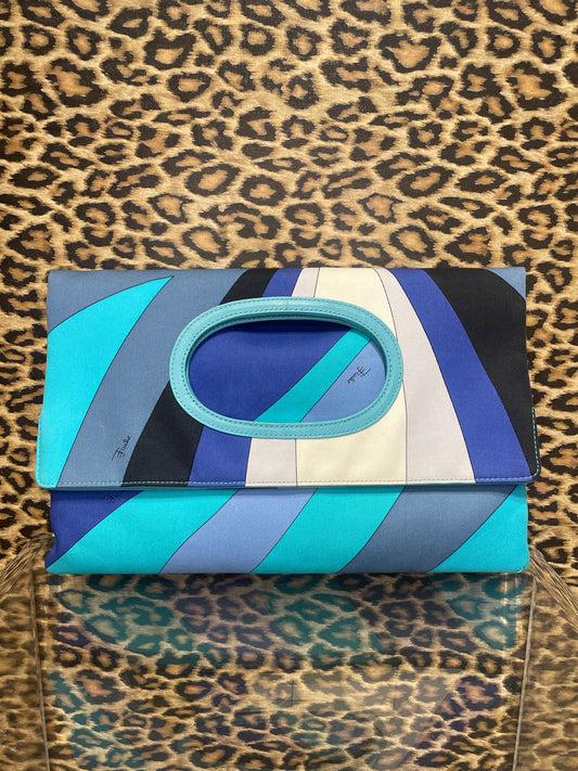 Emilio Pucci Blue Clutch